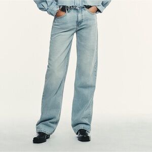 Zara Light Blue Wide Leg Jeans